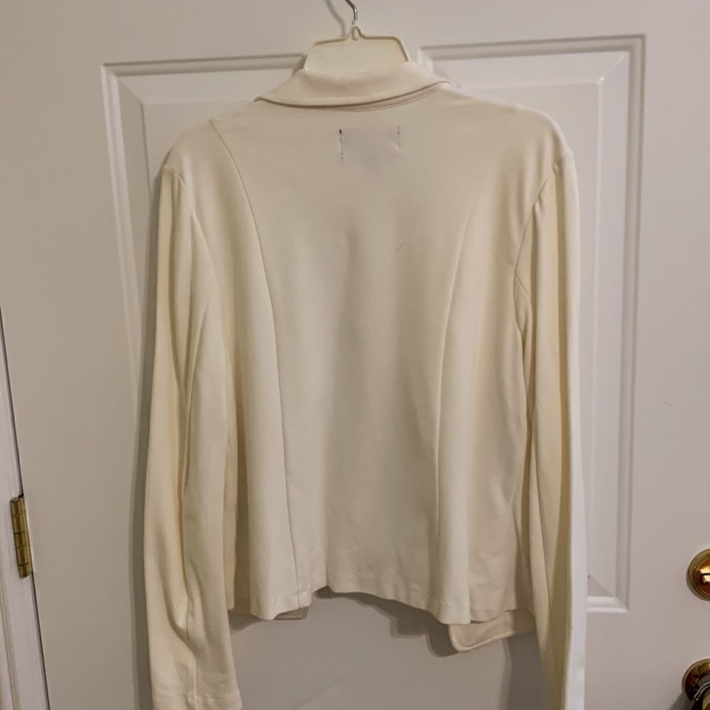 ONE5ONE Size LARGE cream open-front cream color jacket - Picture 4 of 7